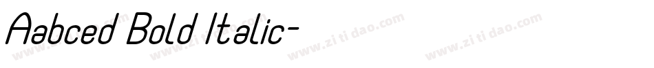 Aabced Bold Italic字体转换